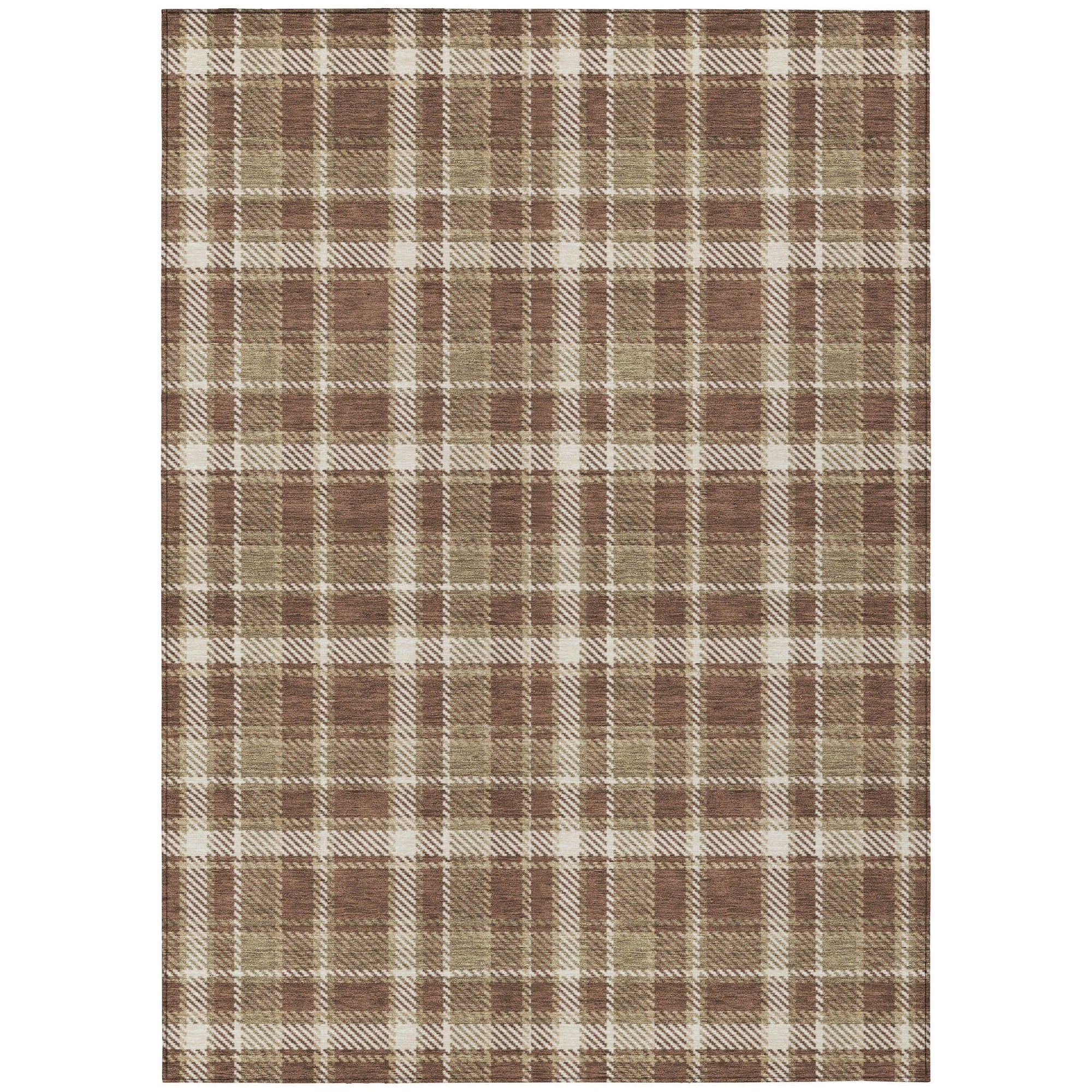 Addison Rugs Still Bloom Brown Washable Indoor-Outdoor Rug