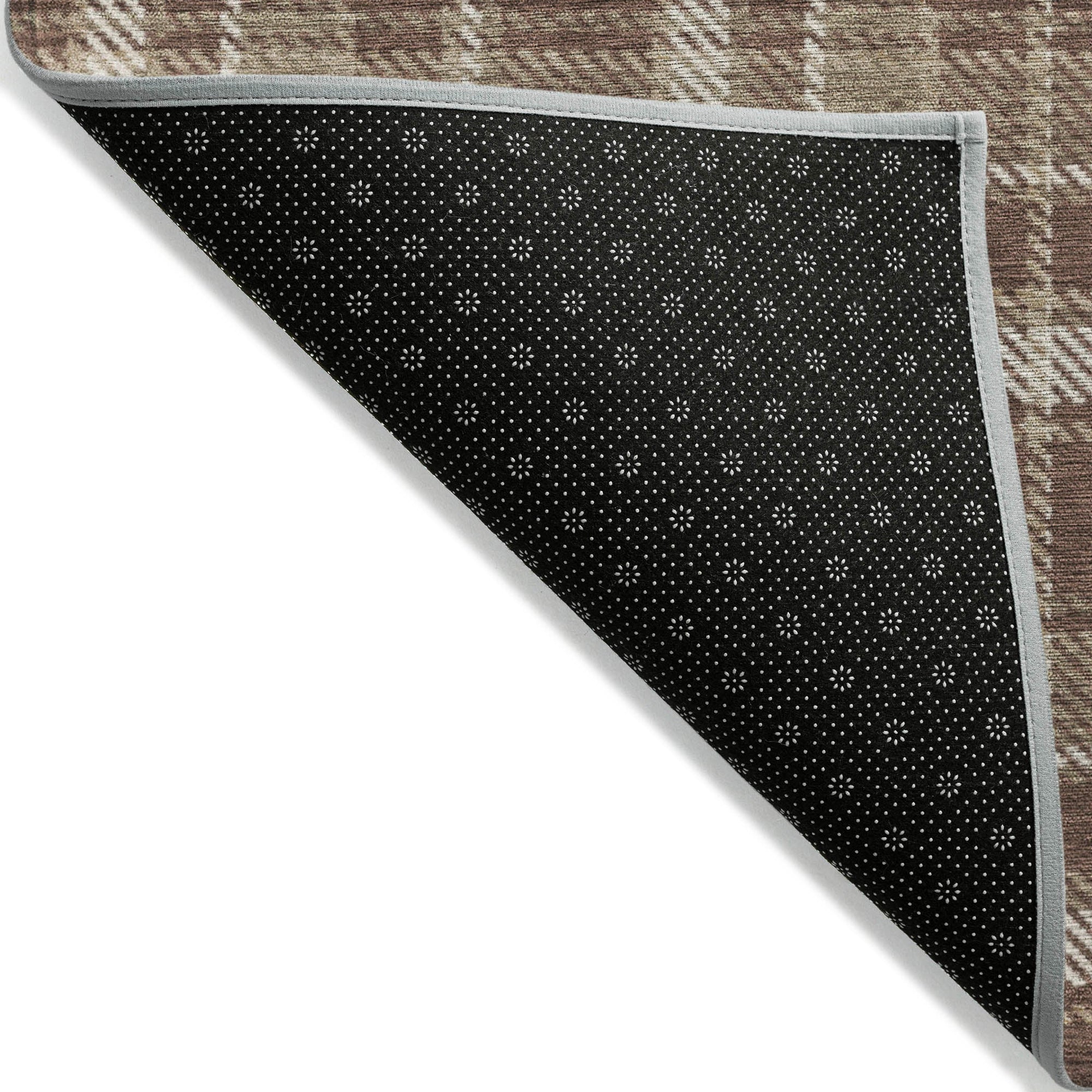 Addison Rugs Still Bloom Brown Washable Indoor-Outdoor Rug