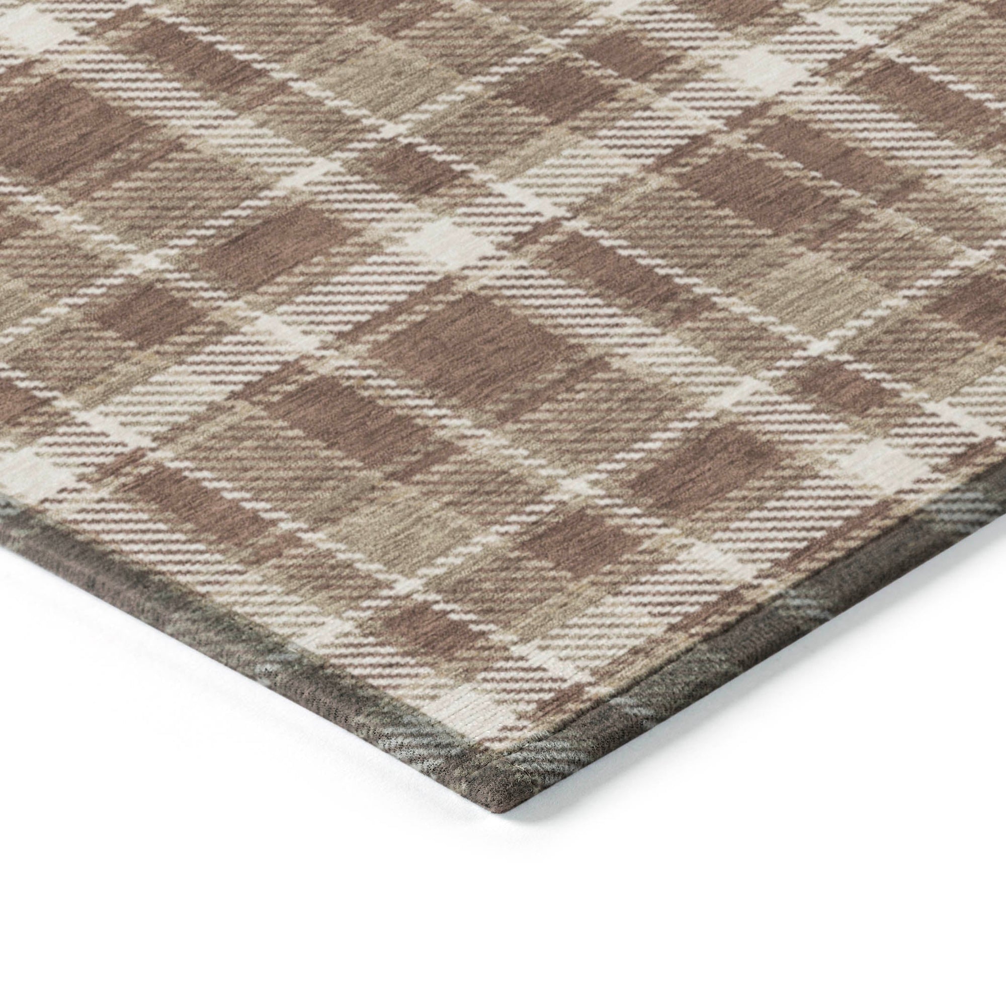 Addison Rugs Still Bloom Brown Washable Indoor-Outdoor Rug