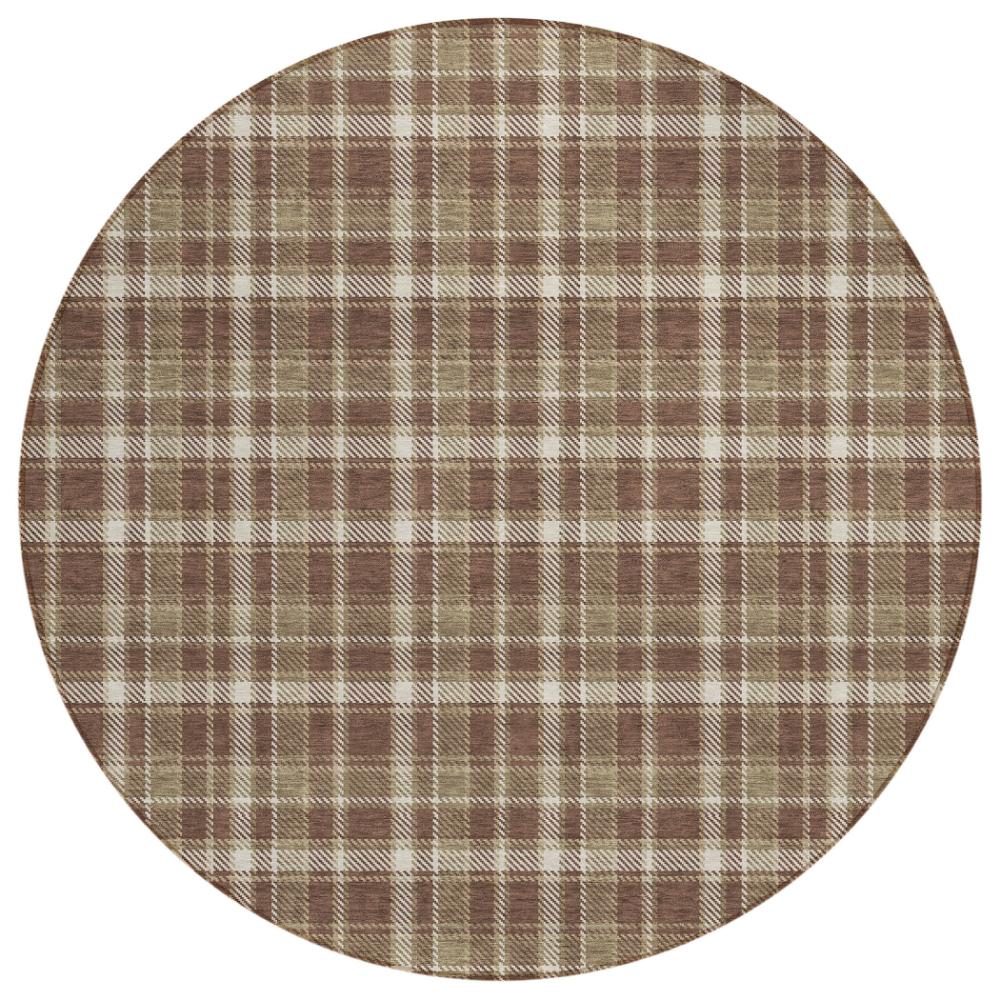 Addison Rugs Still Bloom Brown Washable Indoor-Outdoor Rug