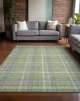 Addison Rugs Still Bloom Green Washable Indoor-Outdoor Rug
