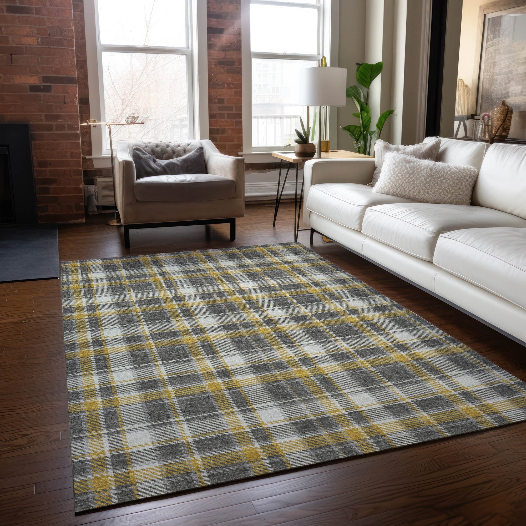 Addison Rugs Still Bloom Grey Washable Indoor-Outdoor Rug