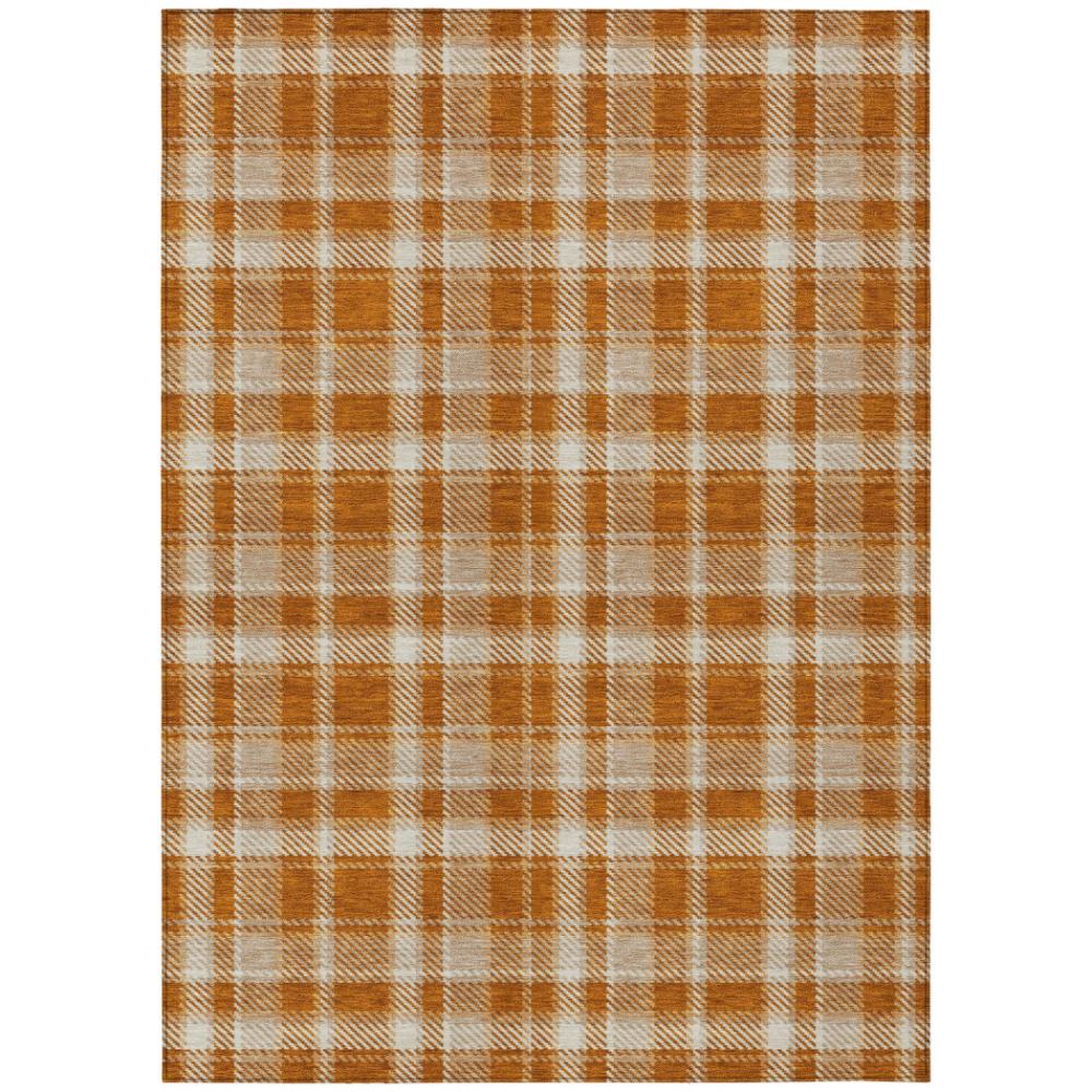 Addison Rugs Still Bloom Orange Washable Indoor-Outdoor Rug