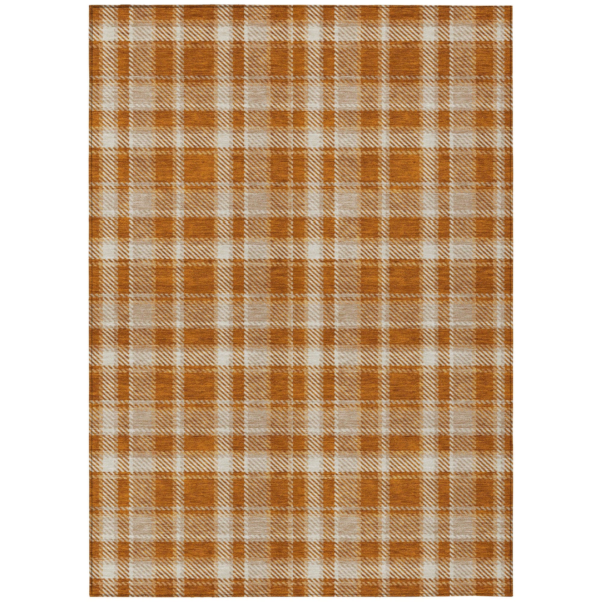 Addison Rugs Still Bloom Orange Washable Indoor-Outdoor Rug