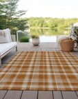 Addison Rugs Still Bloom Orange Washable Indoor-Outdoor Rug
