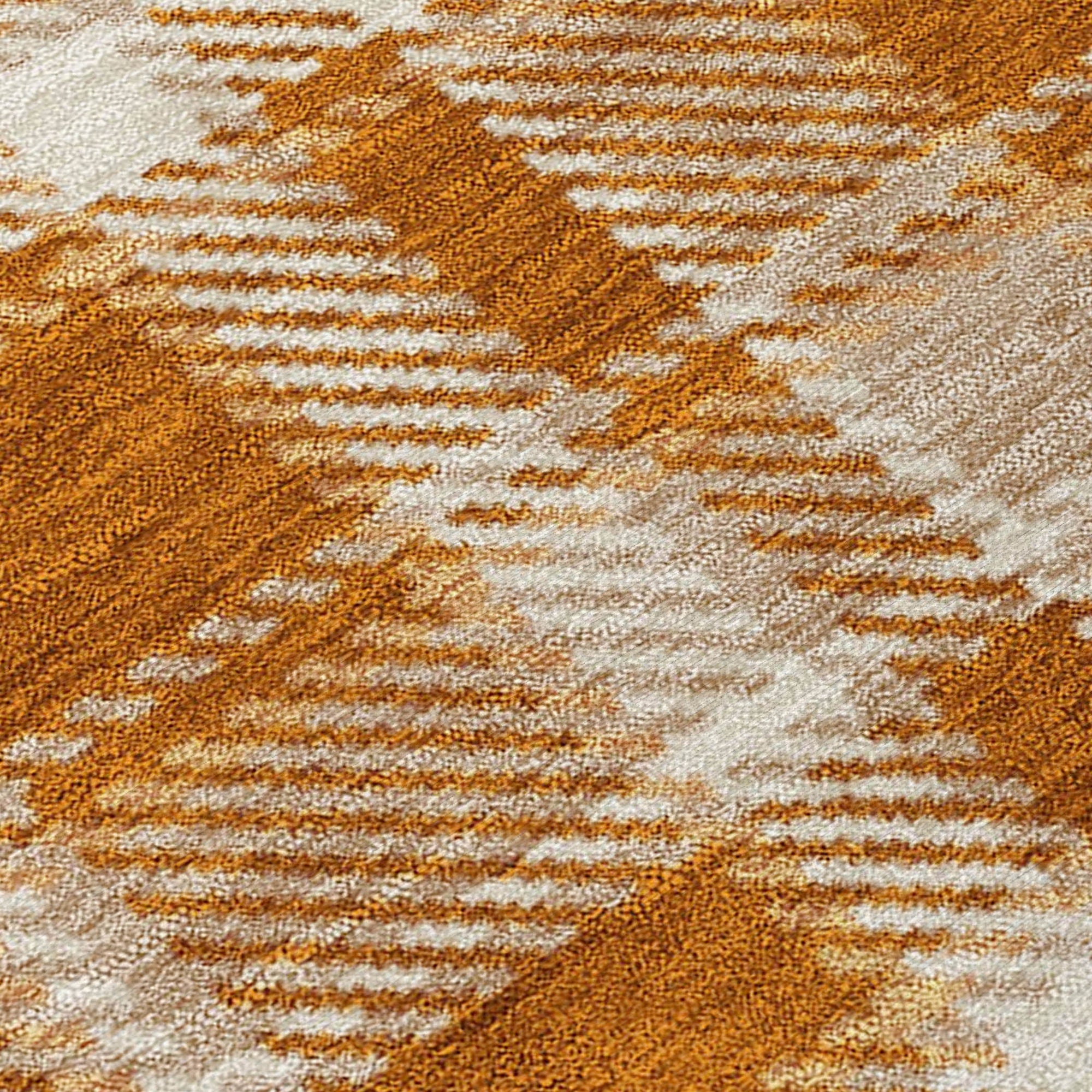 Addison Rugs Still Bloom Orange Washable Indoor-Outdoor Rug