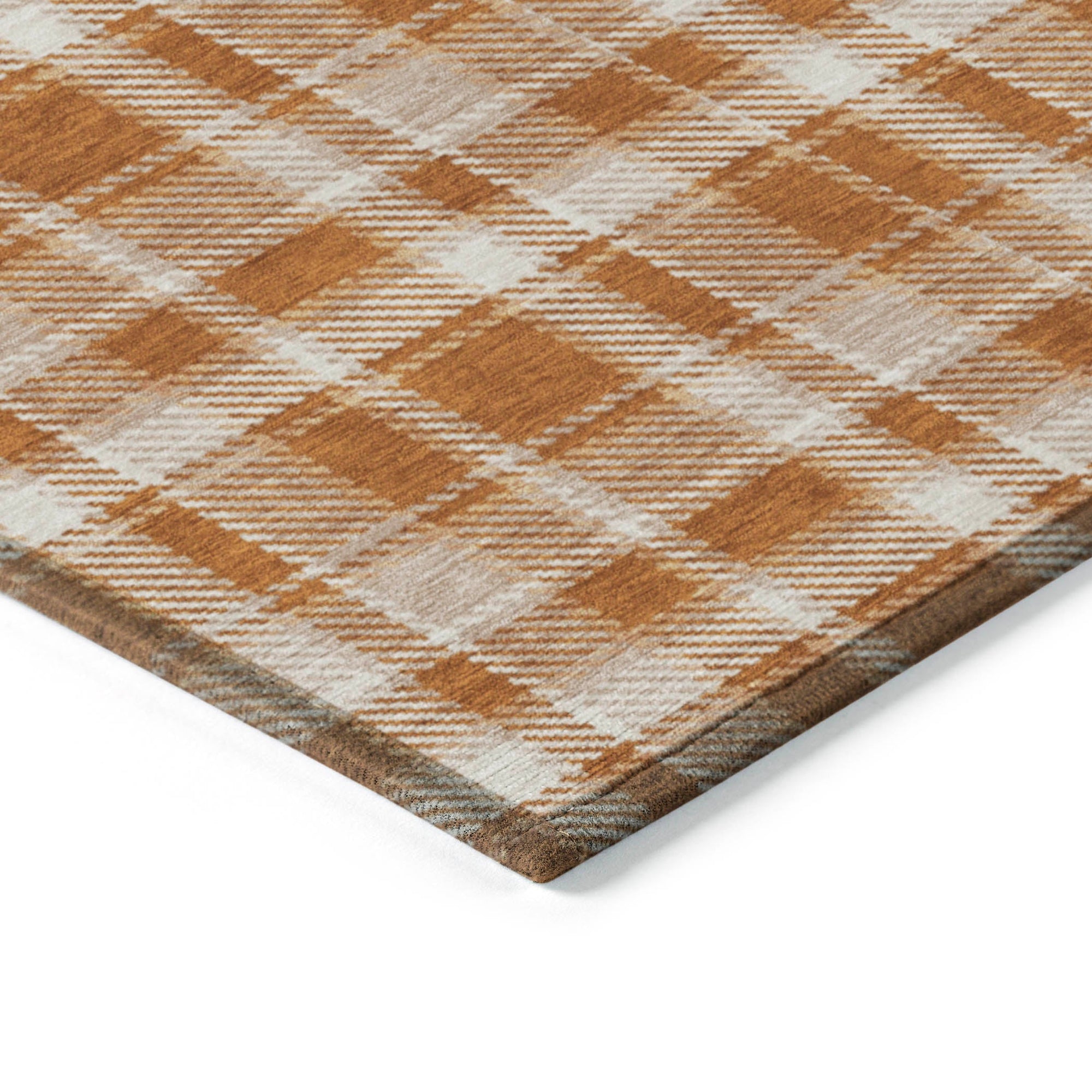 Addison Rugs Still Bloom Orange Washable Indoor-Outdoor Rug