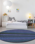 Addison Rugs Stripes Blue Washable Indoor-Outdoor Rug