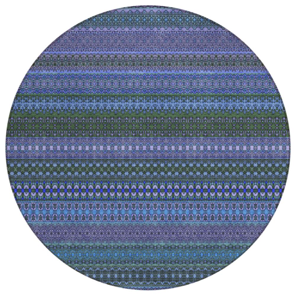 Addison Rugs Stripes Blue Washable Indoor-Outdoor Rug