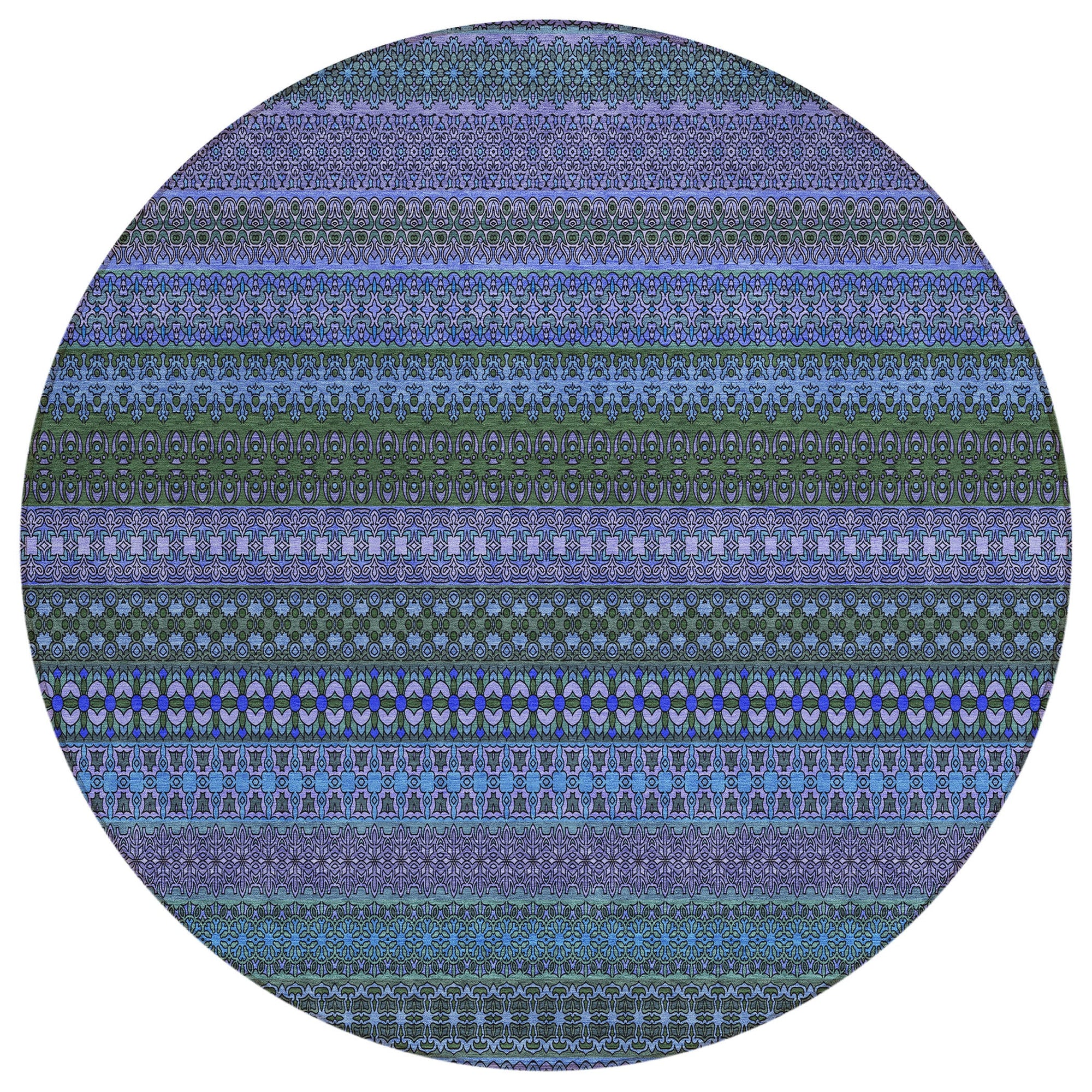 Addison Rugs Stripes Blue Washable Indoor-Outdoor Rug