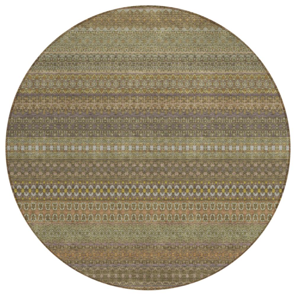 Addison Rugs Stripes Brown Washable Indoor-Outdoor Rug