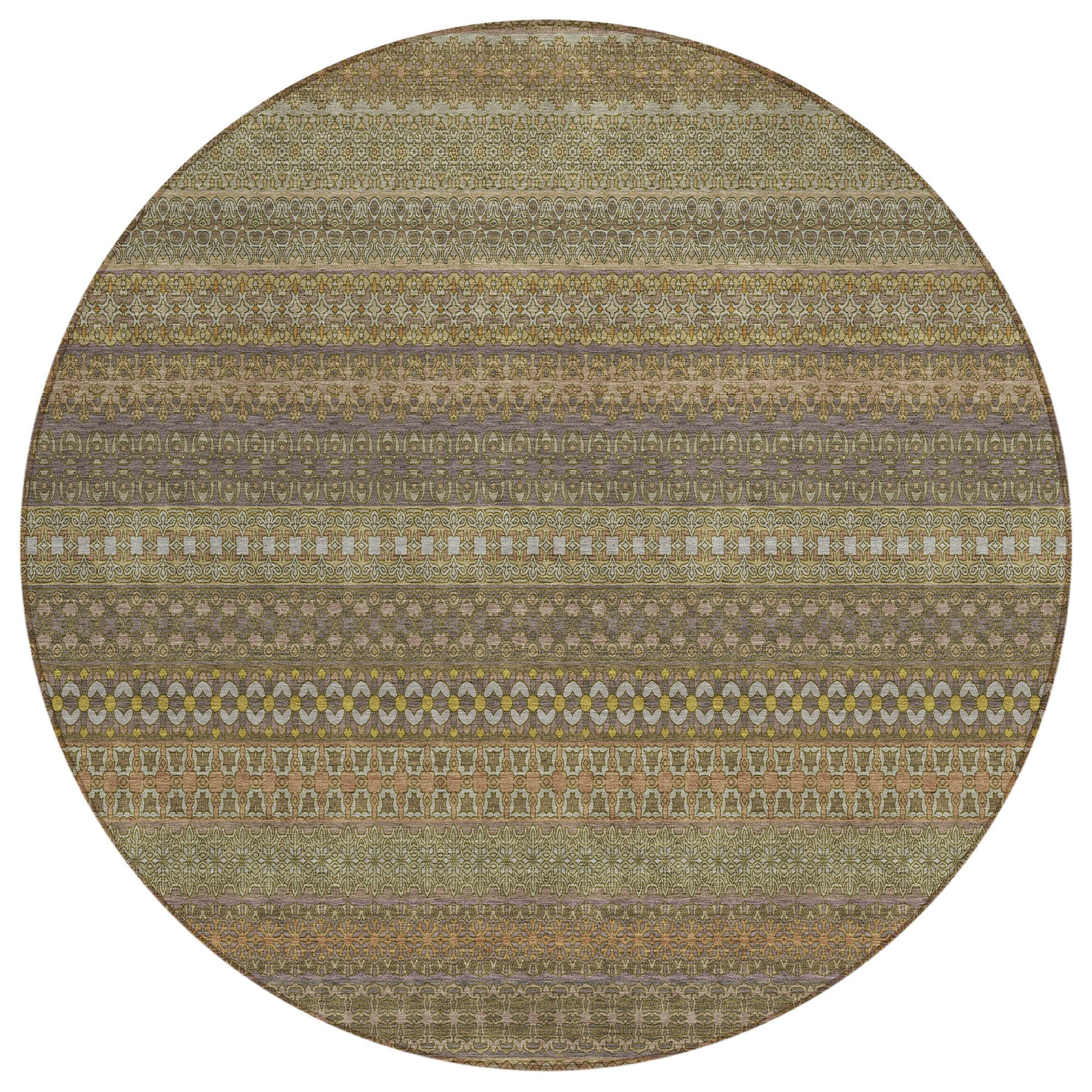 Addison Rugs Stripes Brown Washable Indoor-Outdoor Rug