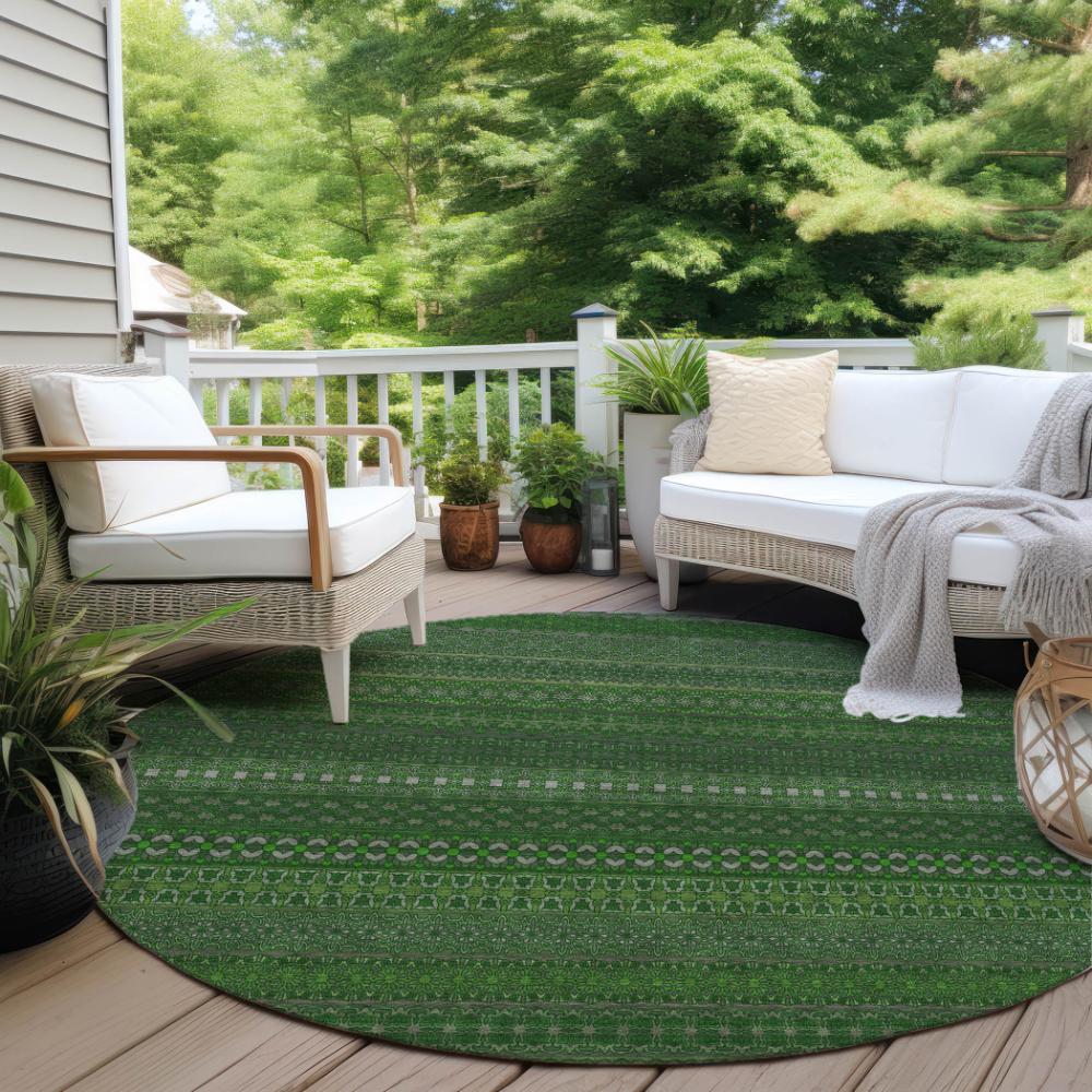 Addison Rugs Stripes Fern Washable Indoor-Outdoor Rug