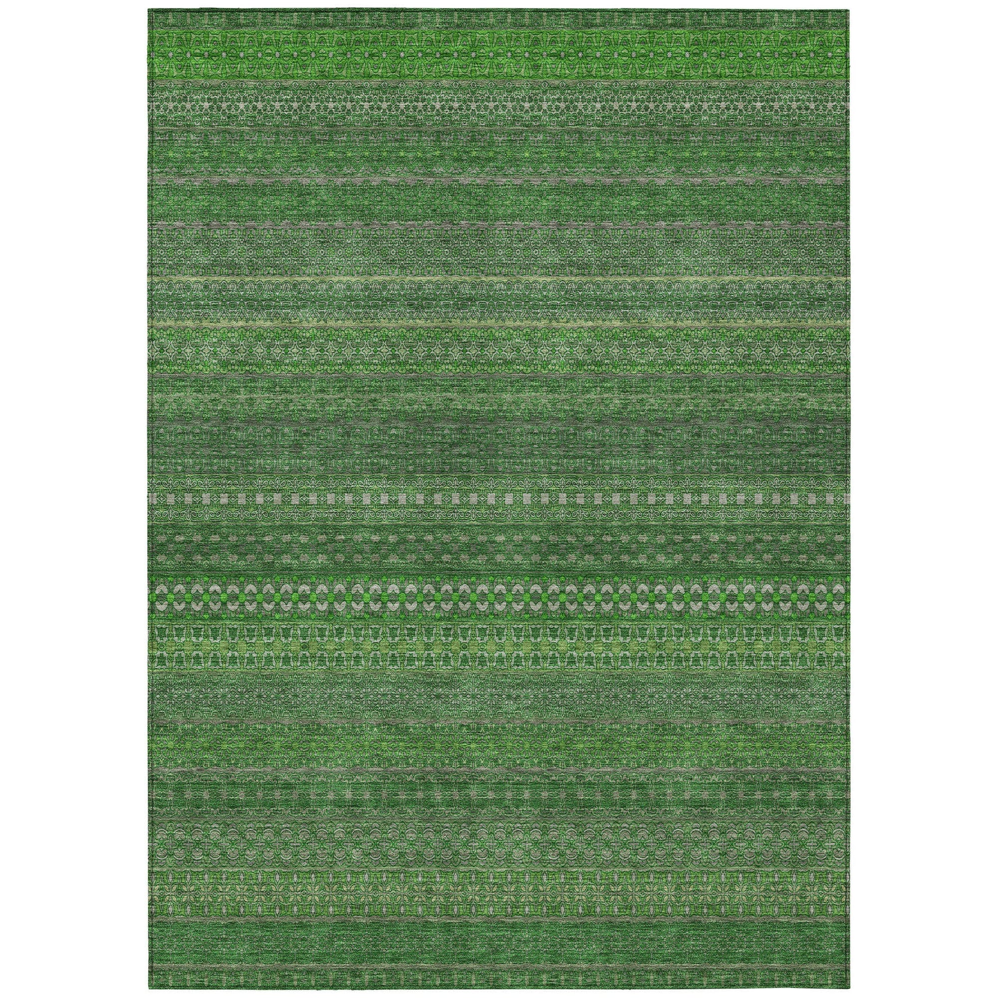 Addison Rugs Stripes Fern Washable Indoor-Outdoor Rug