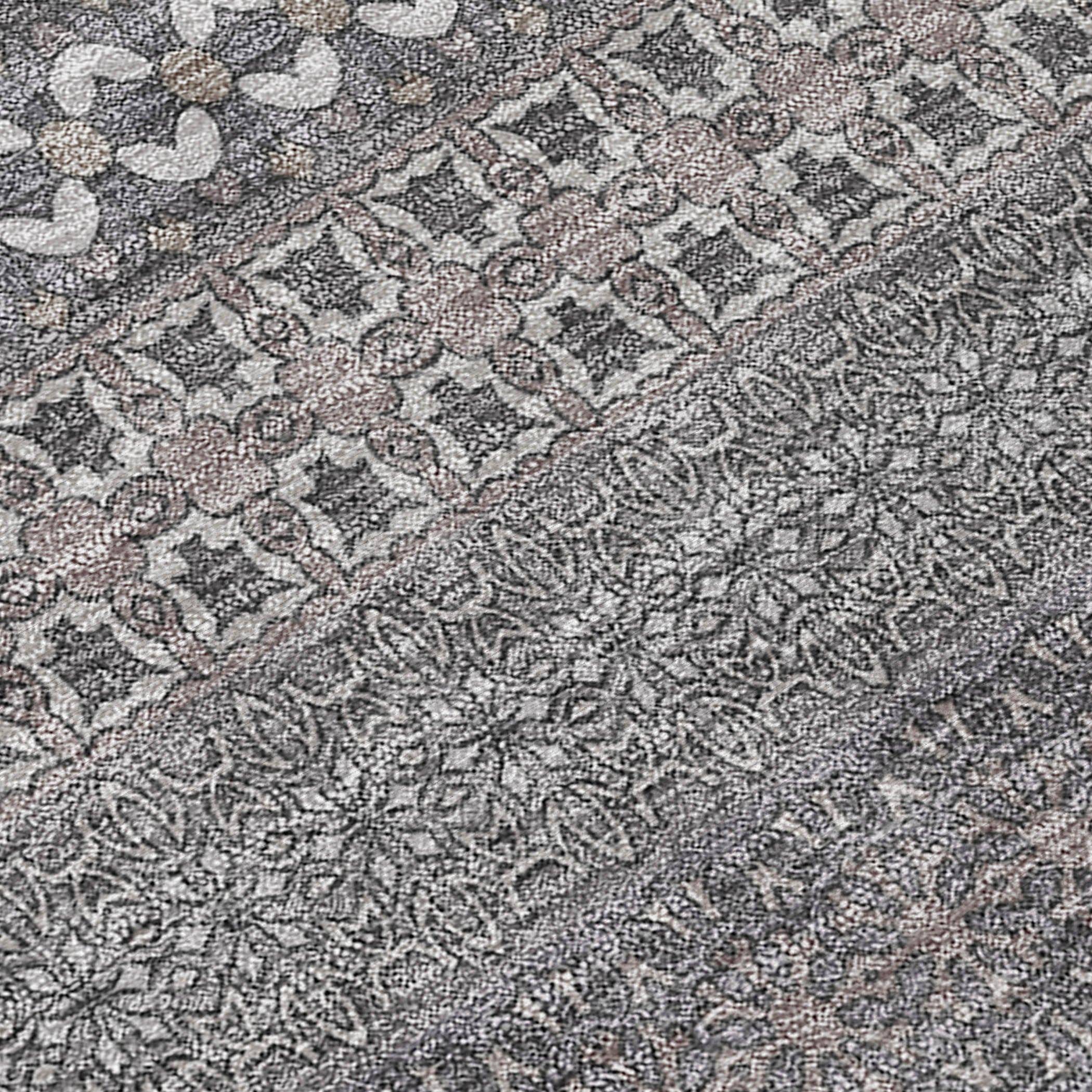 Stripes Grey Washable Indoor-Outdoor Rug