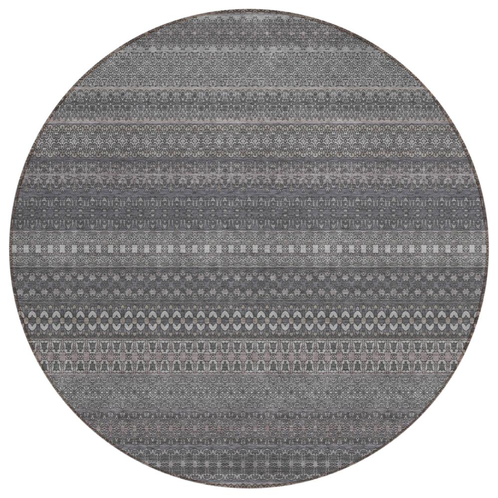 Addison Rugs Stripes Grey Washable Indoor-Outdoor Rug