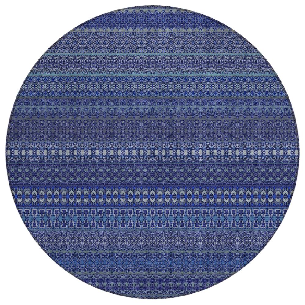 Addison Rugs Stripes Navy Washable Indoor-Outdoor Rug