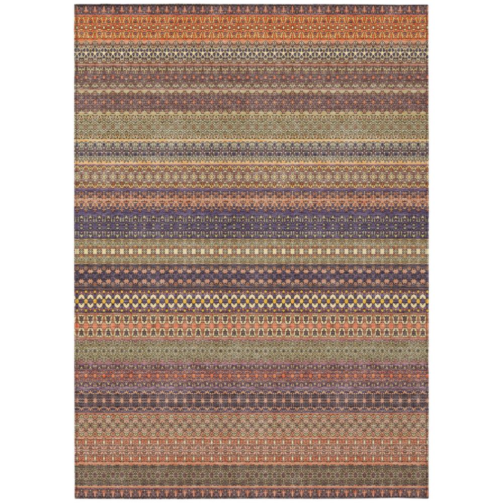 Addison Rugs Stripes Paprika Washable Indoor-Outdoor Rug