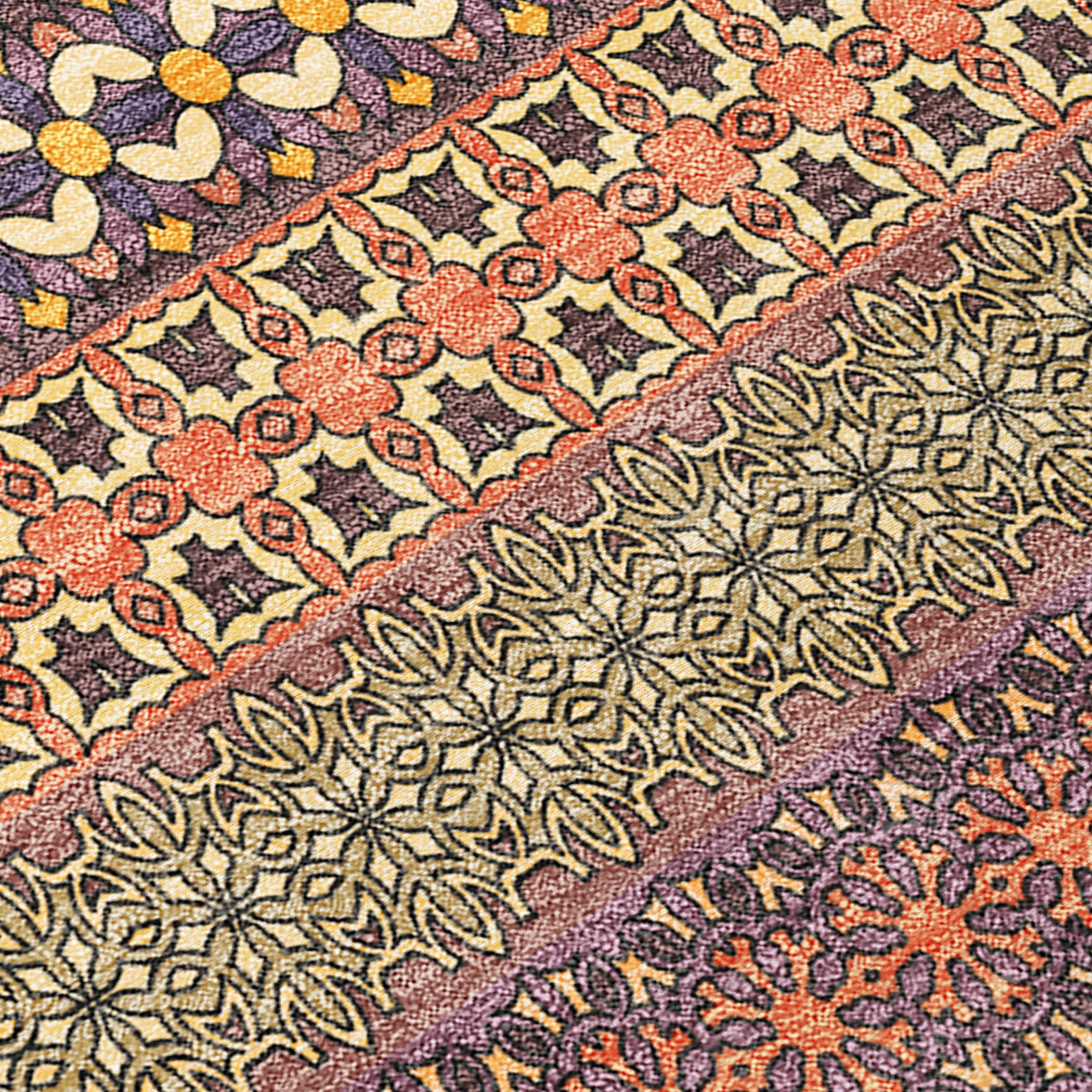 Stripes Paprika Washable Indoor-Outdoor Rug