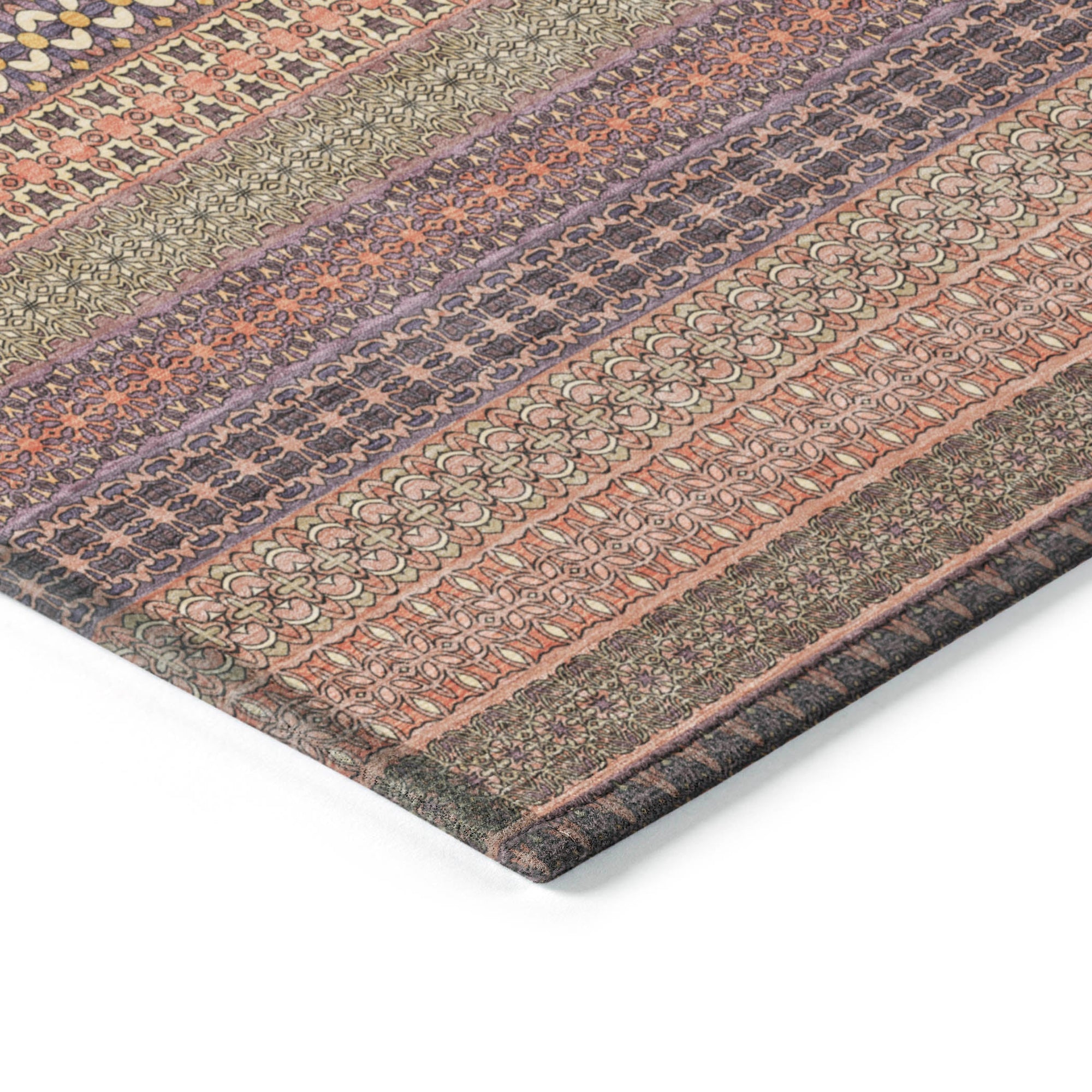 Addison Rugs Stripes Paprika Washable Indoor-Outdoor Rug