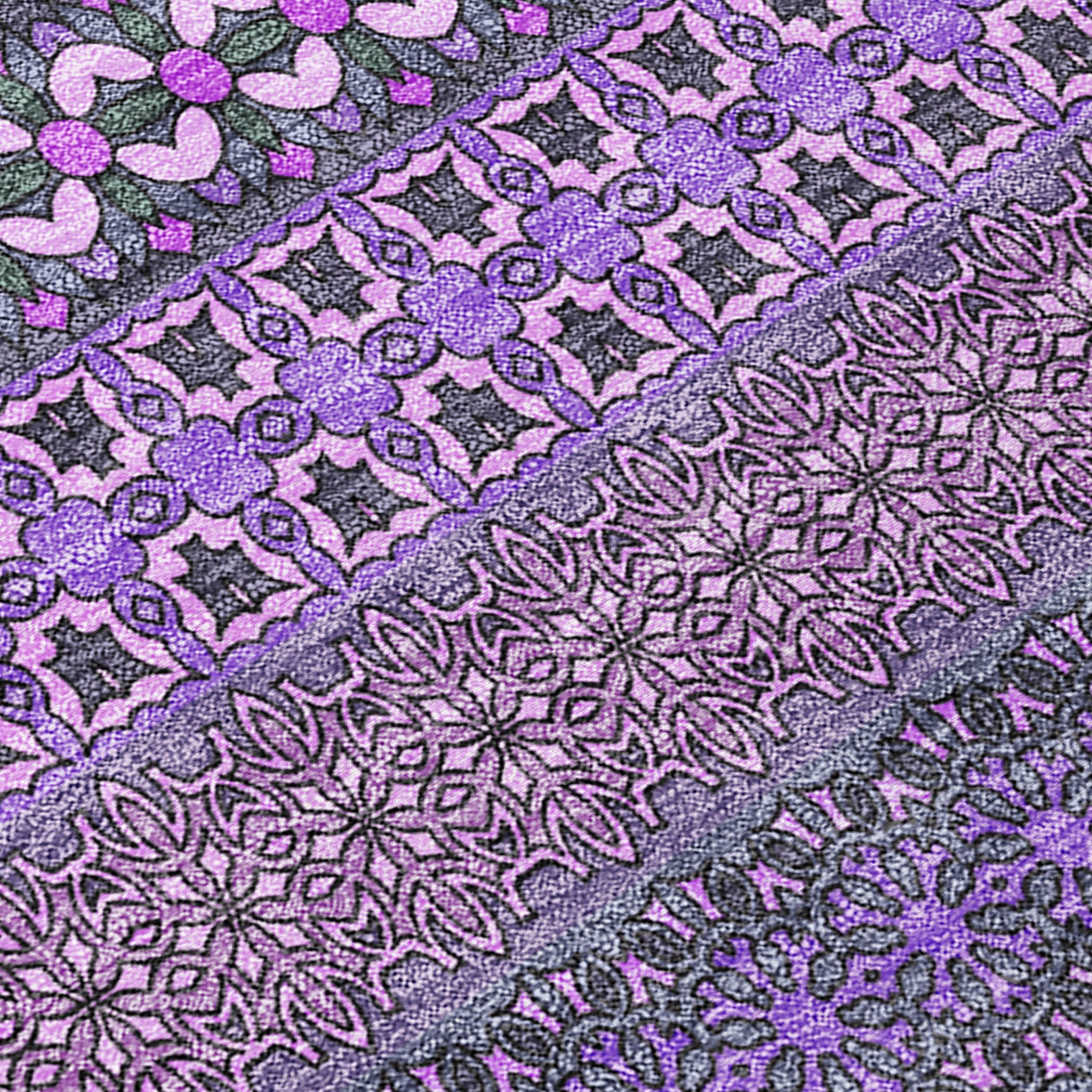 Stripes Purple Washable Indoor-Outdoor Rug