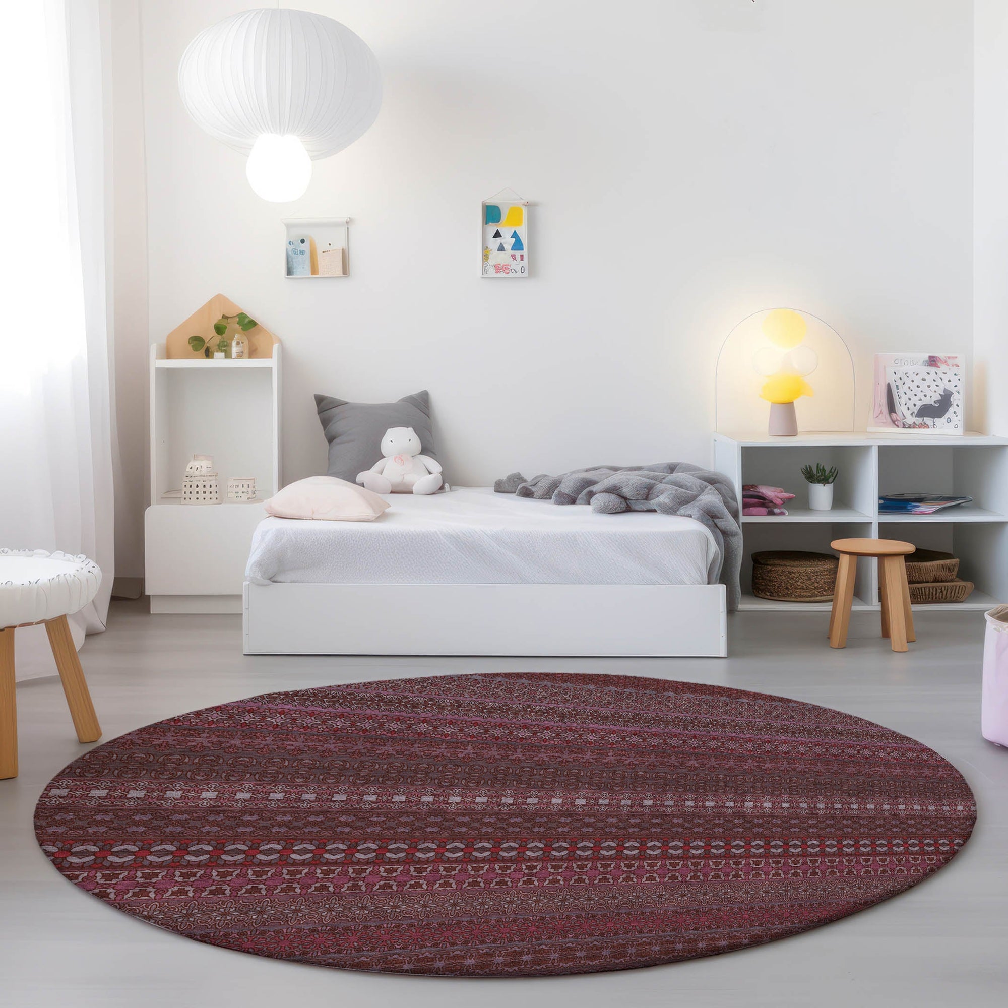 Addison Rugs Stripes Red Washable Indoor-Outdoor Rug