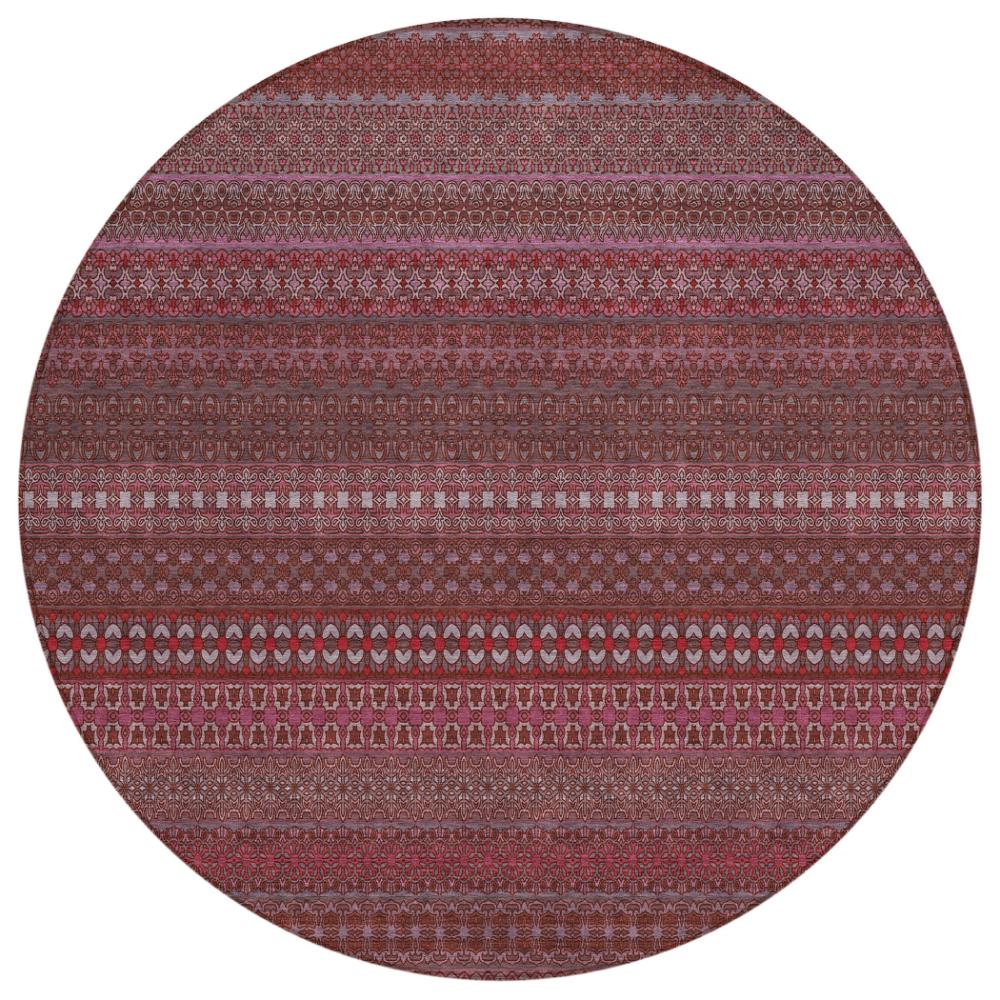 Addison Rugs Stripes Red Washable Indoor-Outdoor Rug