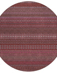 Stripes Red Washable Indoor-Outdoor Rug