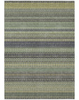 Stripes Sage Washable Indoor-Outdoor Rug