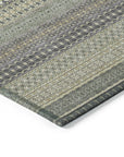 Stripes Sage Washable Indoor-Outdoor Rug