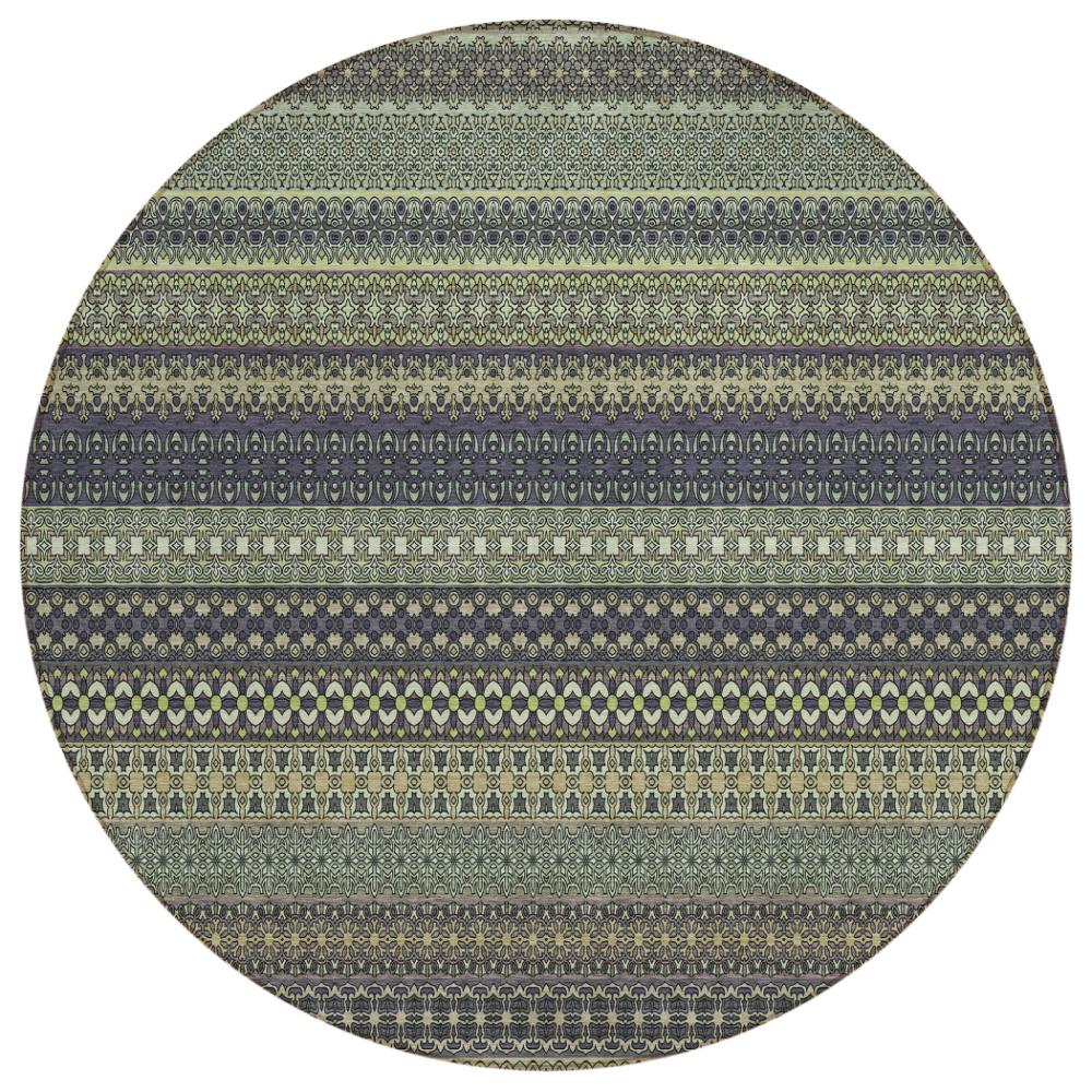 Addison Rugs Stripes Sage Washable Indoor-Outdoor Rug