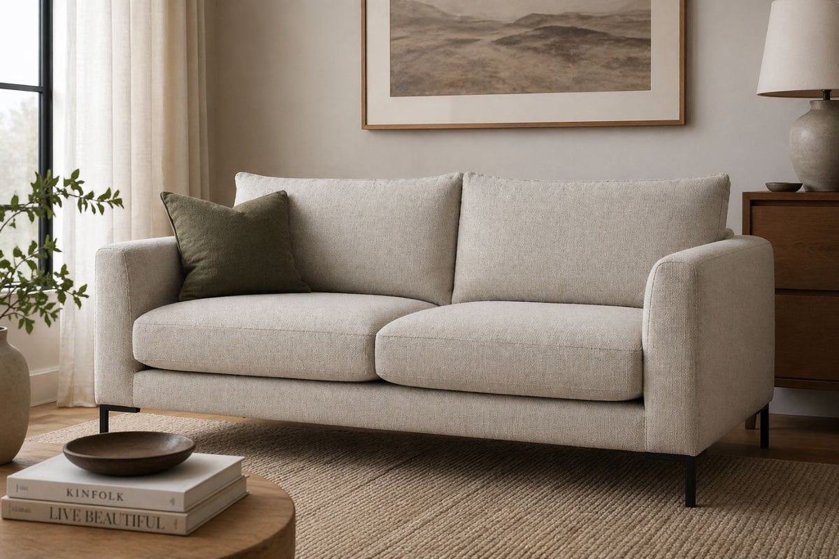 LOOMLAN Custom Upholstery Tailor S Removable Cover Fabric &amp; Leather Loveseat