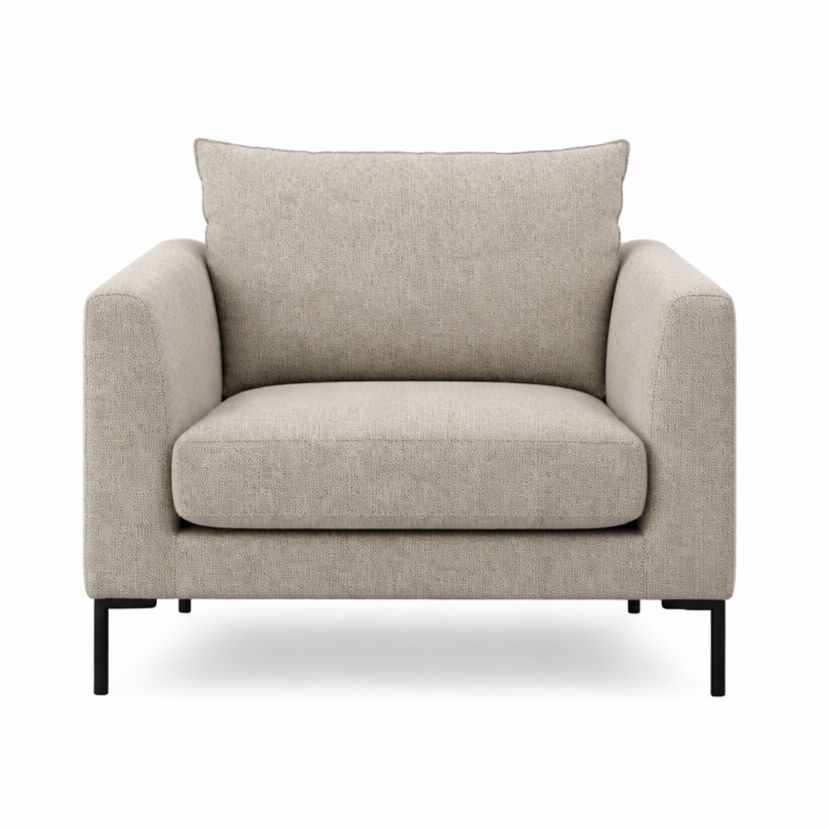 LOOMLAN Custom Upholstery Tailor S Removable Cover Fabric &amp; Leather Accent Chair