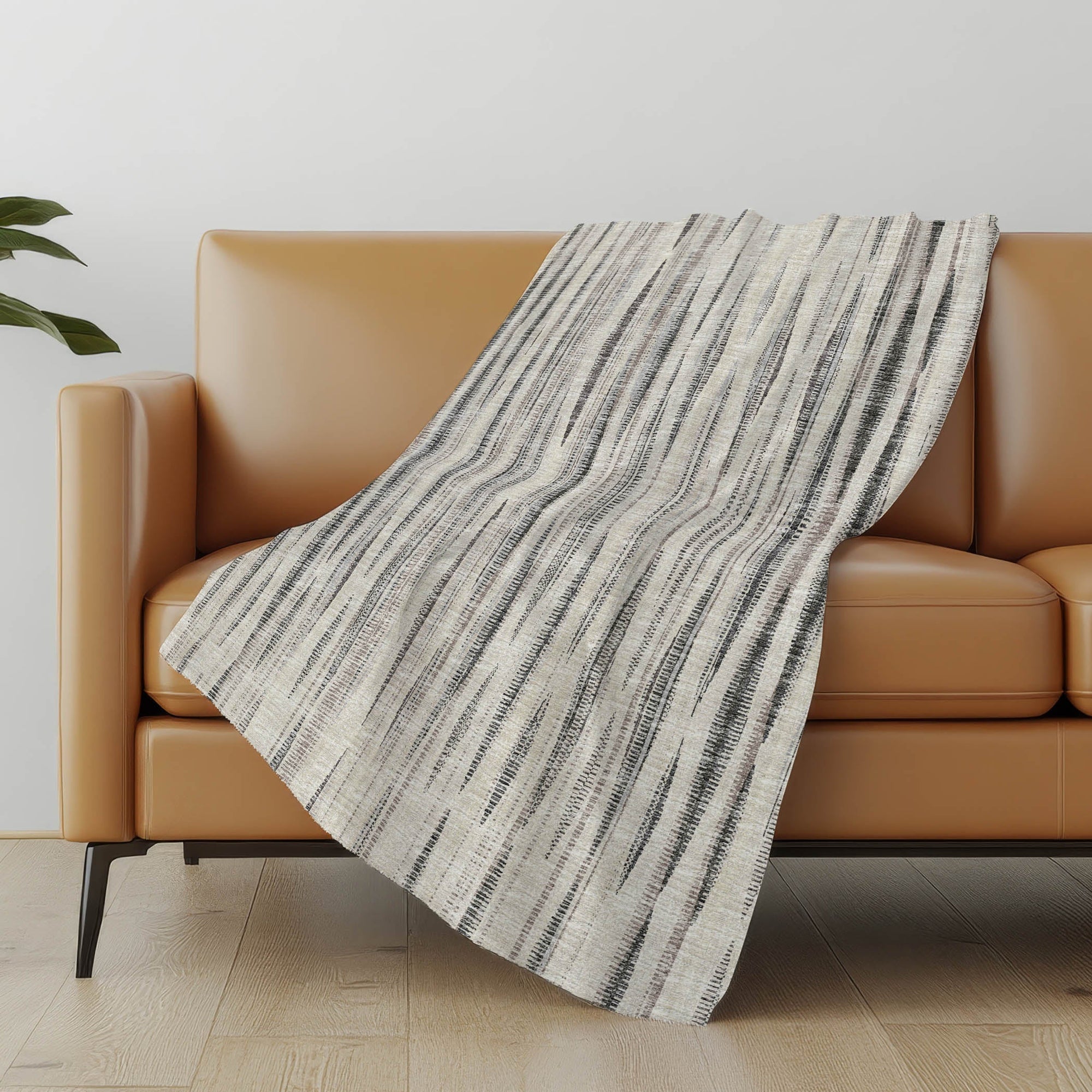 Addison Rugs Textured Stripes 50" x 70" Throw Blanket