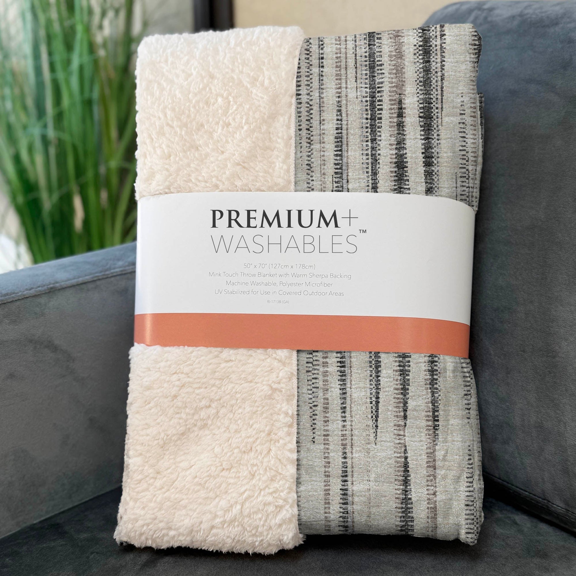 Addison Rugs Textured Stripes 50" x 70" Throw Blanket