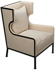 Franz Steel Framed Fabric Armchair