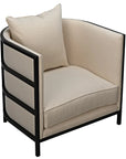 Sandra Steel Frame Fabric Armchair