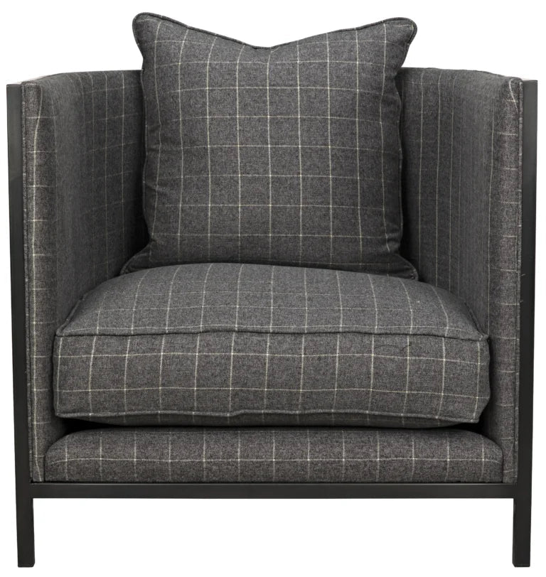 Sandra Steel Frame Fabric Armchair