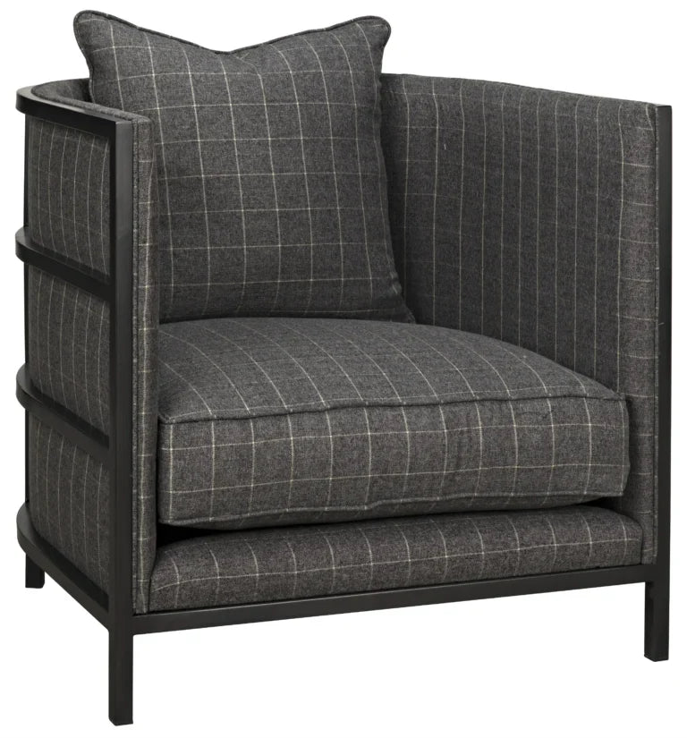 Sandra Steel Frame Fabric Armchair