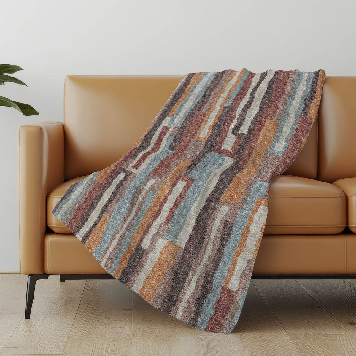 Addison Rugs Vertical Bars 50" x 70" Throw Blanket