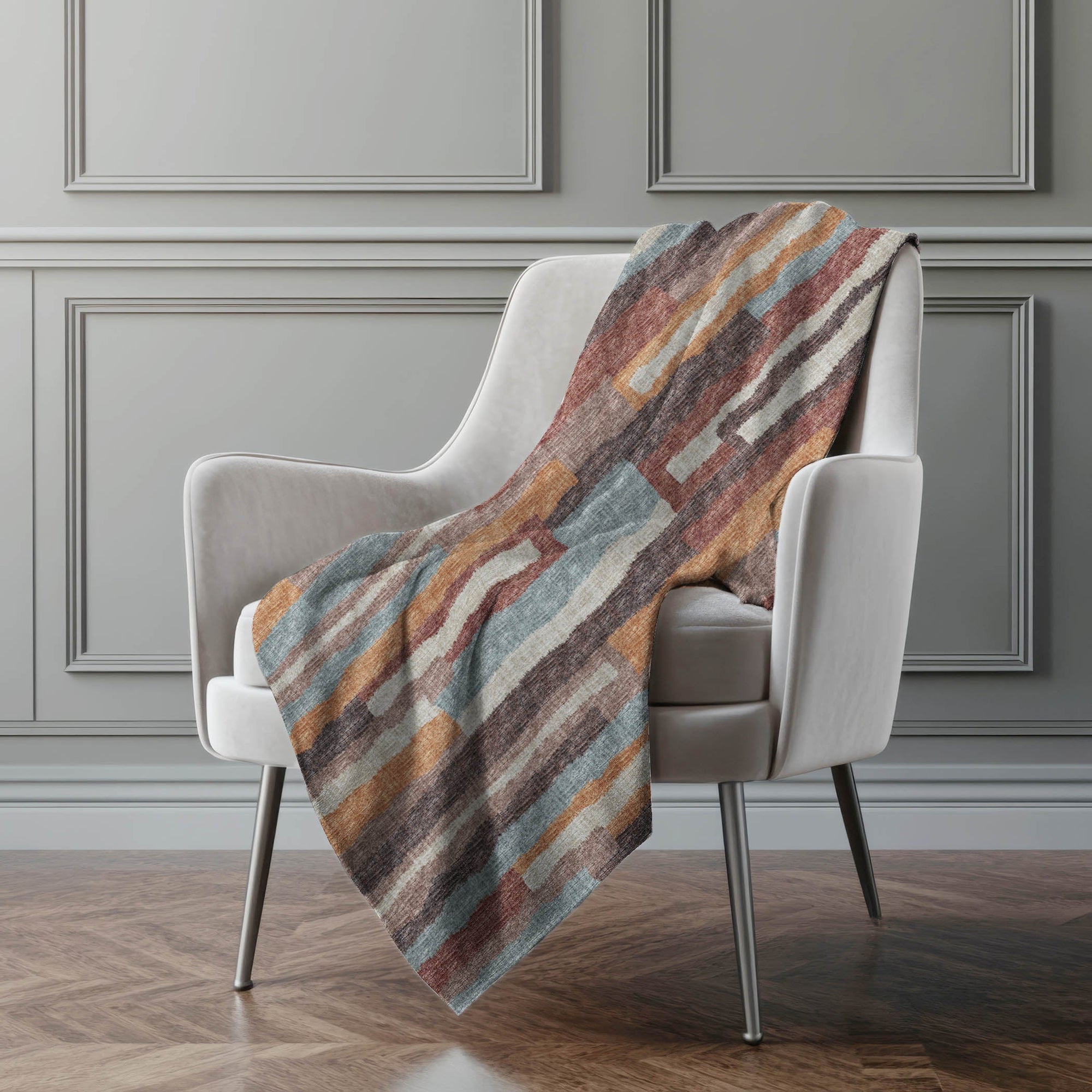 Addison Rugs Vertical Bars 50" x 70" Throw Blanket