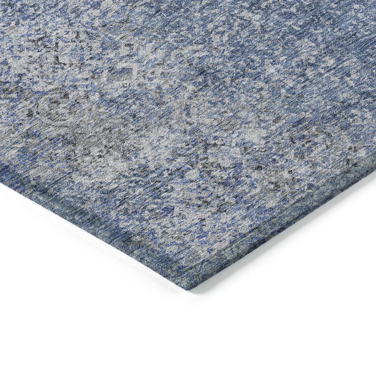 Addison Rugs Vintage Blue Washable Indoor-Outdoor Rug