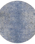 Vintage Blue Washable Indoor-Outdoor Rug