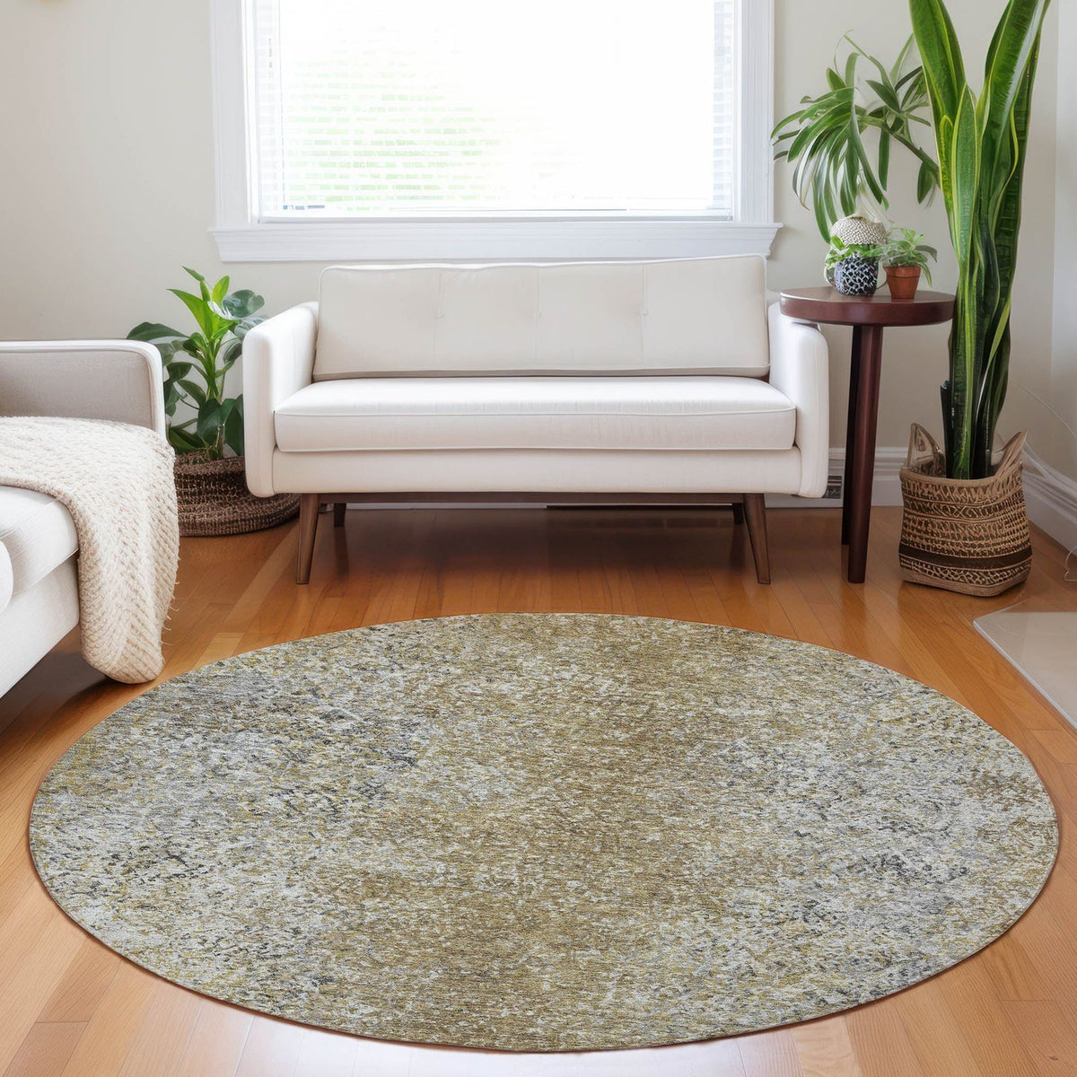 Addison Rugs Vintage Brown Washable Indoor-Outdoor Rug