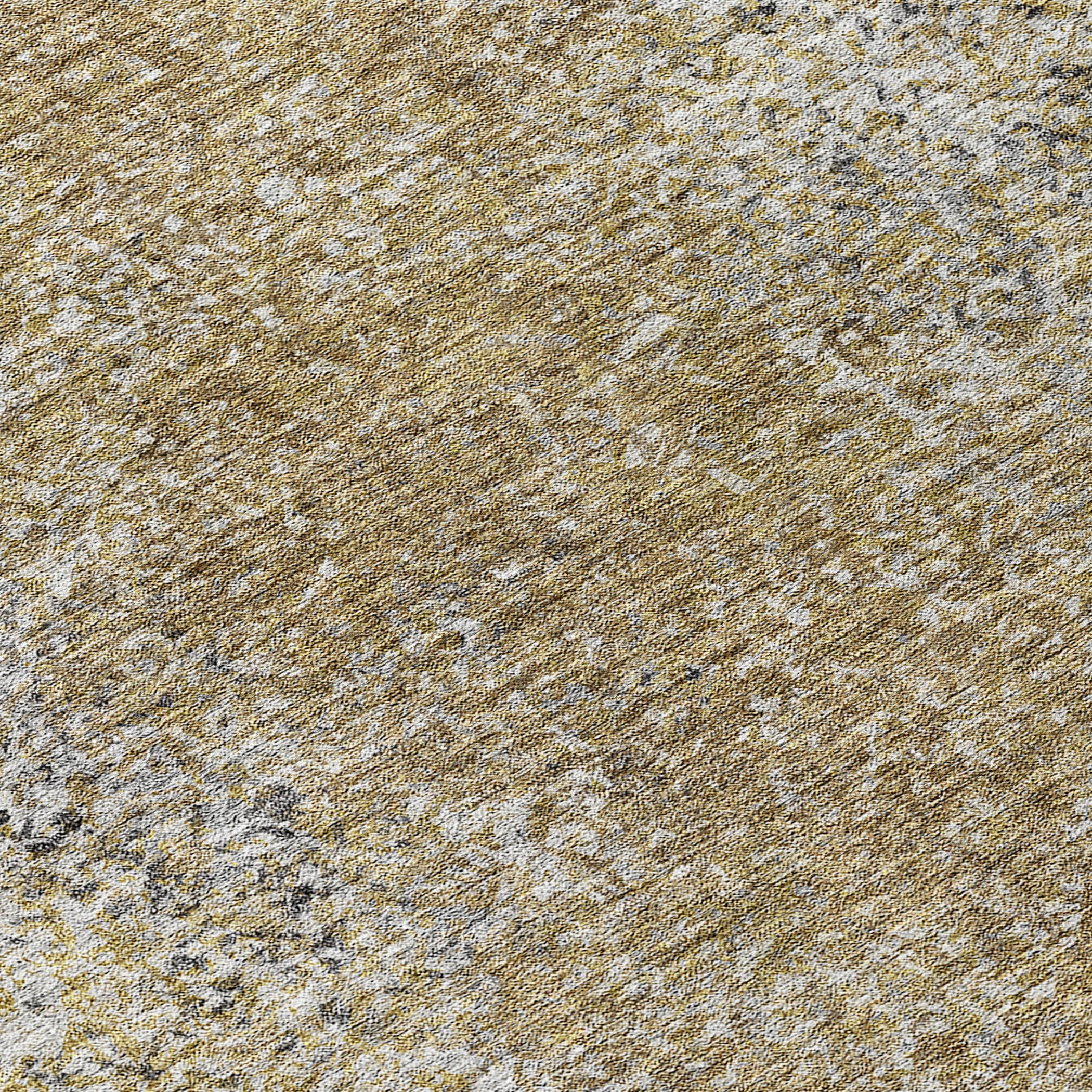 Vintage Brown Washable Indoor-Outdoor Rug