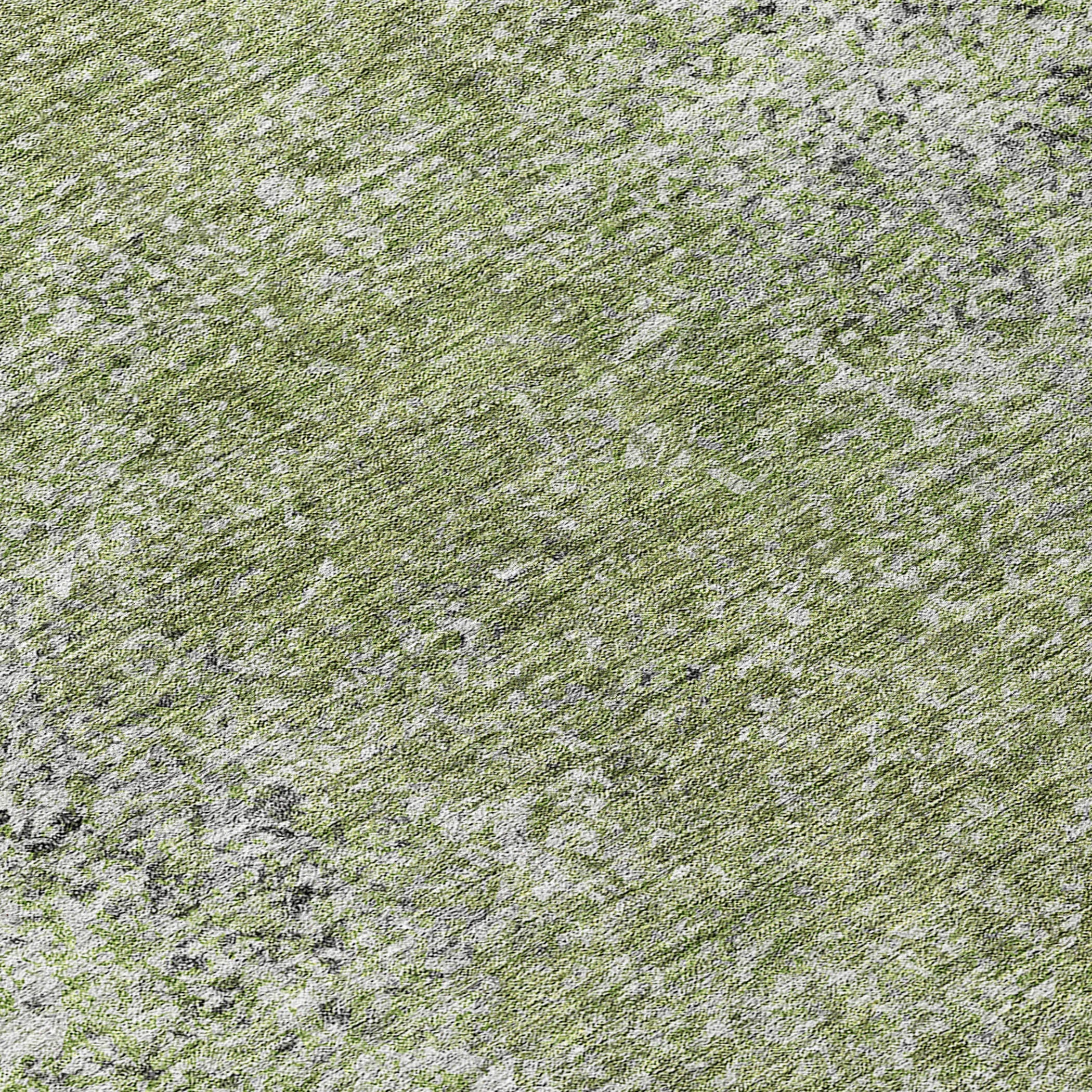 Vintage Green Washable Indoor-Outdoor Rug