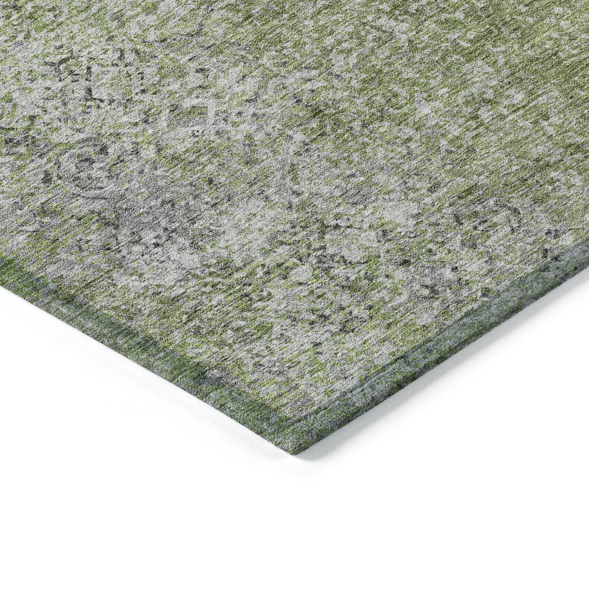 Addison Rugs Vintage Green Washable Indoor-Outdoor Rug