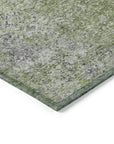 Vintage Green Washable Indoor-Outdoor Rug