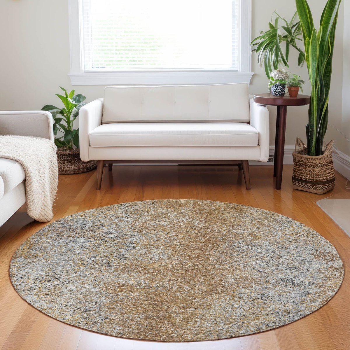 Vintage Terracotta Washable Indoor-Outdoor Rug - Ships in 2-3 Days - view 2