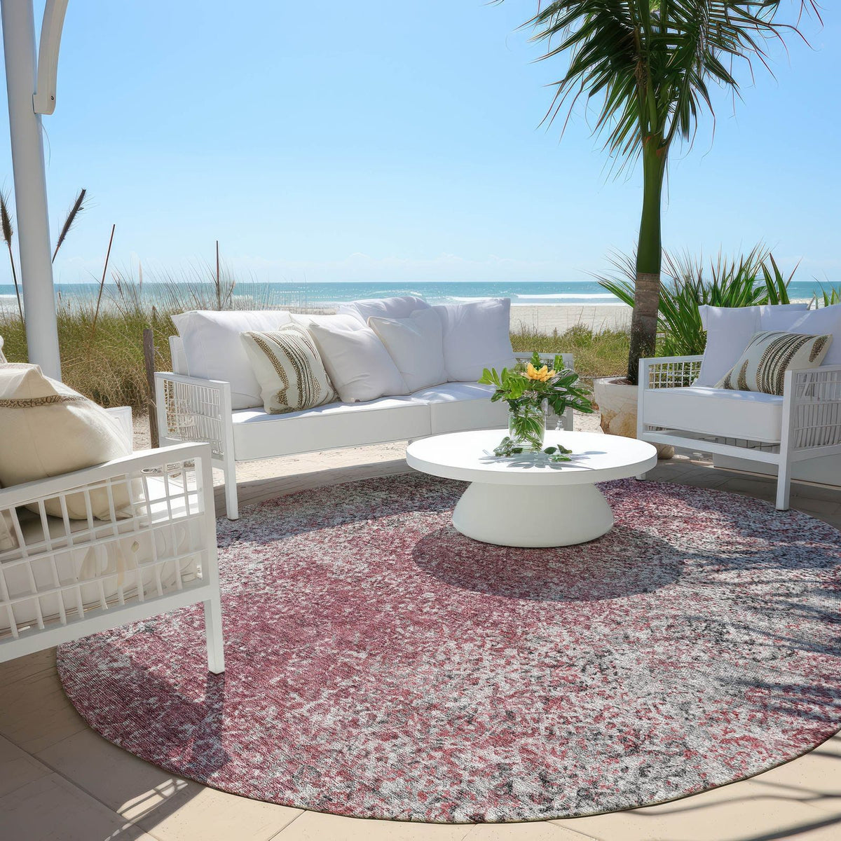 Addison Rugs Vintage Red Washable Indoor-Outdoor Rug